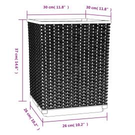 Jardiniere, 2 buc., negru, 30x30x37 cm, polipropilenă, 8 image