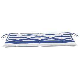 Pernă de bancă, dungi albastre și albe, 100x50x7 cm, textil, 4 image