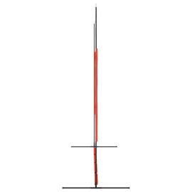Plasă baseball portabilă, roșu/negru, 369x107x271 cm, oțel/pe, 4 image