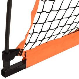 Plasă baseball portabilă portocaliu/negru 183x182x183cm oțel/pe, 6 image