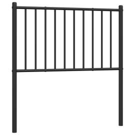 Tăblie de pat metalică, negru, 104,5x3x90 cm, 2 image