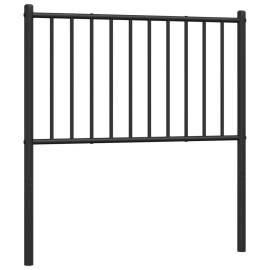 Tăblie de pat metalică, negru, 104,5x3x90 cm, 4 image
