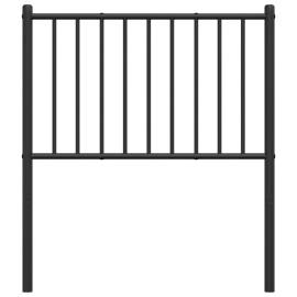 Tăblie de pat metalică, negru, 112x3x90 cm, 5 image