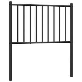 Tăblie de pat metalică, negru, 112x3x90 cm, 4 image