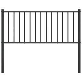 Tăblie de pat metalică, negru, 79,5x3x90 cm, 5 image