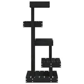 Ansamblu de pisici, negru, 45,5x49x103 cm, lemn masiv de pin, 5 image
