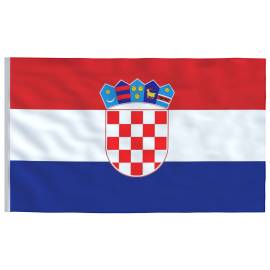 Steag croația și stâlp din aluminiu, 5,55 m, 4 image