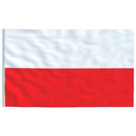 Steag polonia și stâlp din aluminiu, 5,55 m, 2 image