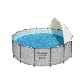 Bestway copertină pentru piscină supraterană, alb, 7 image