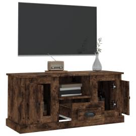 Comodă tv, stejar fumuriu, 100x35,5x45 cm, lemn prelucrat, 5 image