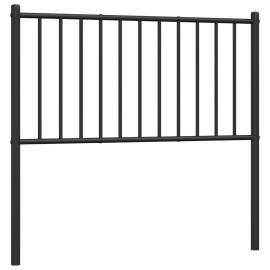 Tăblie de pat metalică, negru, 95x3x90 cm, 2 image