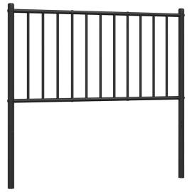 Tăblie de pat metalică, negru, 95x3x90 cm, 4 image
