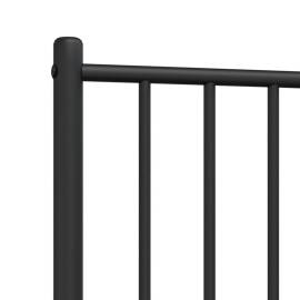 Tăblie de pat metalică, negru, 95x3x90 cm, 6 image