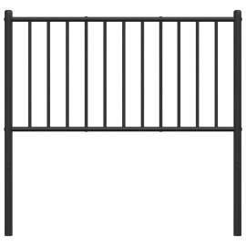 Tăblie de pat metalică, negru, 95x3x90 cm, 5 image