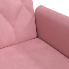 Canapea extensibilă cu cotiere, roz, catifea, 10 image