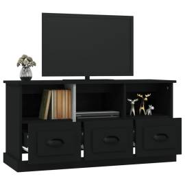 Comodă tv, negru, 100x35x55 cm, lemn prelucrat, 5 image