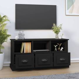 Comodă tv, negru, 100x35x55 cm, lemn prelucrat, 3 image