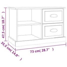 Comodă tv, stejar afumat, 73x35,5x47,5 cm, lemn prelucrat, 11 image