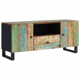 Dulap tv, 105x33,5x46 cm, lemn masiv reciclat&lemn prelucrat, 10 image