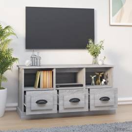 Comodă tv, gri sonoma, 100x35x50 cm, lemn prelucrat, 3 image