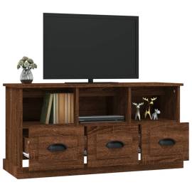 Comodă tv, stejar maro, 100x35x50 cm, lemn prelucrat, 5 image