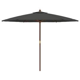 Umbrelă de soare de grădină stâlp din lemn, antracit, 299x240cm, 4 image