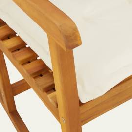 Scaun balansoar cu perne, lemn masiv de acacia, 5 image