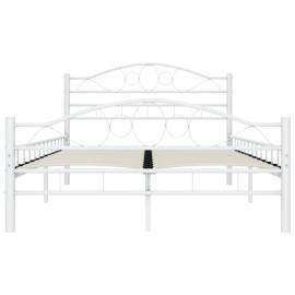 Cadru de pat, alb, 120 x 200 cm, metal, 3 image