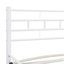 Cadru de pat, alb, 180 x 200 cm, metal, 5 image