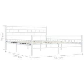 Cadru de pat, alb, 180 x 200 cm, metal, 7 image