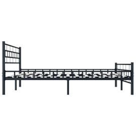 Cadru de pat, negru, 180 x 200 cm, oțel, 3 image