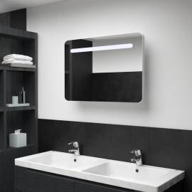 Dulap de baie cu oglindă și led, 70 x 9,5 x 55 cm