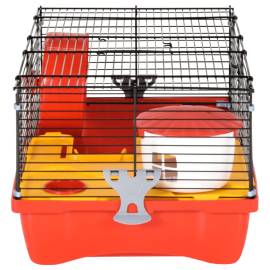 Cușcă de hamsteri, roșu, 58x32x36 cm, polipropilenă și metal, 5 image