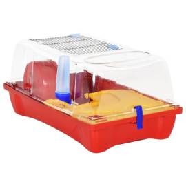 Cușcă pentru hamsteri, roșu, 57x33x26 cm, polipropilenă, 5 image