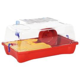 Cușcă pentru hamsteri, roșu, 57x33x26 cm, polipropilenă, 2 image