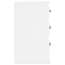 Noptieră, alb, 39x39x67 cm, lemn prelucrat, 8 image