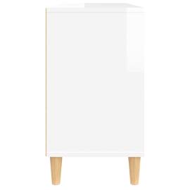 Dulap de chiuvetă, alb extralucios, 80x33x60 cm, lemn prelucrat, 8 image