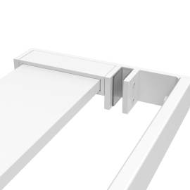 Paravan duș walk-in cu raft alb 100x195 cm sticlă esg/aluminiu, 11 image