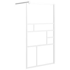 Paravan duș walk-in cu raft alb 100x195 cm sticlă esg/aluminiu, 3 image