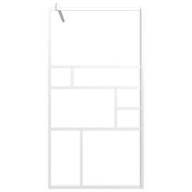 Paravan duș walk-in cu raft alb 100x195 cm sticlă esg/aluminiu, 4 image