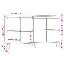 Servante, 2 buc, stejar sonoma, 60x35x70 cm, lemn prelucrat, 11 image