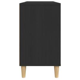 Dulap de chiuvetă, negru, 80x33x60 cm, lemn prelucrat, 8 image
