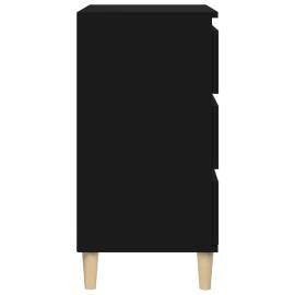 Noptieră, negru, 40x35x70 cm, lemn prelucrat, 8 image