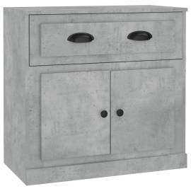 Servantă, gri beton, 70x35,5x67,5 cm, lemn prelucrat, 2 image