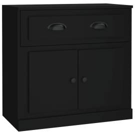 Servantă, negru, 70x35,5x67,5 cm, lemn prelucrat, 2 image