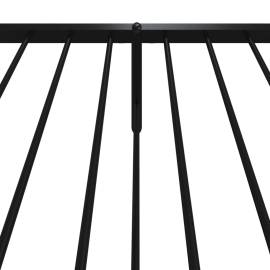 Cadru pat metalic cu tăblii de cap/picioare, negru, 80x200 cm, 8 image