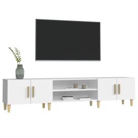 Comodă tv, alb, 180x31,5x40 cm, lemn prelucrat, 4 image