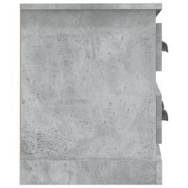 Comodă tv, gri beton, 100x35,5x45 cm, lemn prelucrat, 7 image