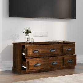 Comodă tv, stejar maro, 100x35,5x45 cm, lemn prelucrat, 3 image
