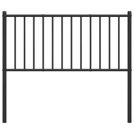 Tăblie de pat metalică, negru, 84,5x3x90 cm, 5 image